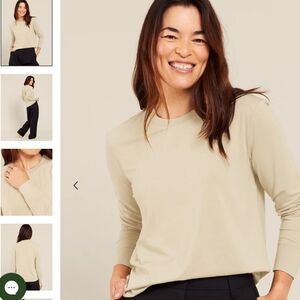 Boody Long Sleeve Tan Bamboo T-Shirt Medium